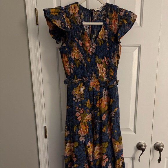 Sea NY Ines Floral Fit & Flare Dress - Navy - Picture 1 of 3